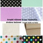 Zasłonka z koronką i kokardą kropki - 