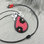 „LOUISE” wisiorek z glinki polimerowej - „LOUISE” wisiorek z glinki polimerowej