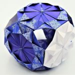Bombka origami kusudama z papieru ornament - 2