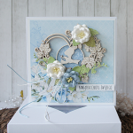 Pamiątka Chrztu Świętego z sercem v.4 - serce niebieskie1b