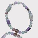 Bransoletka fluoryt i ametyst - bez tła
