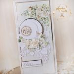 Kartka komunijna pamiątka "WhiteRoses5"GOTOWA - 