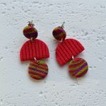 "Frida I" - kolczyki z gliny polimerowej. - lekkie