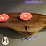 Świecznik dąb żywica wygięty Pamela No. 4 - 