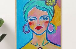 obraz olejny portret kobiety w turbanie fowizm
