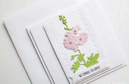Kartka ślubna biało-różowa #1
