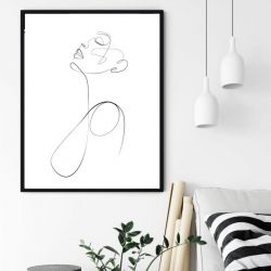 PLAKAT MINIMALISTYCZNY JEDNA LINIA KOBIETA01