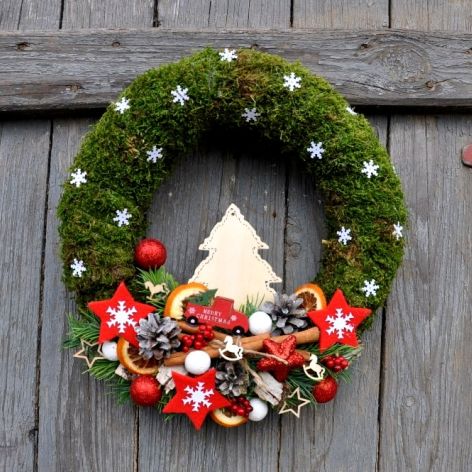Wianek na drzwi dekoracja świąteczna choinka