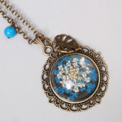 Wieczne Kwiaty NASZYJNIK blue