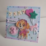 Personalizowana kartka na urodziny Paw Patrol Skye - Personalizowana kartka na urodziny Paw Patrol Skye