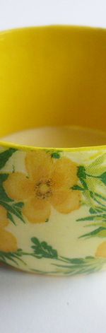 Bransoletka w  żółte kwiatuszki decoupage