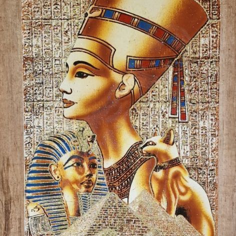 Papirus, Nefertiti, 40x60 cm, Oryginalny 100%, Egipt, papier papirusowy 13