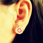 Kolczyki wkrętki - Różyczki - Fabricate - Rozmiar kolczyków na uchu