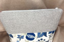 Kosmetyczka materiałowa solidna, stylowa ,praktyczna,szara