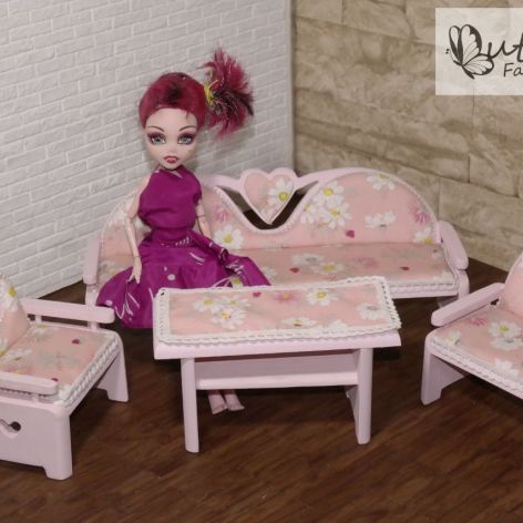 Meble dla lalek Barbie - Zestaw CLASSIC XXL P