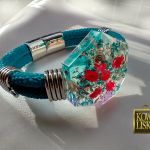 Impresja IX - bransoleta z żywicy - 