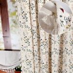 Zasłona gotowa lniana wzory boho z frędzlami TUNEL 150/220cm - 
