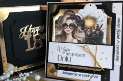 Kartka w pudełku z kopertą! 18 lat! Dziewczyna!