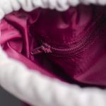 Listonoszka z kominem z weluru ecru i turkusowych peonii – handmade, unikat - 