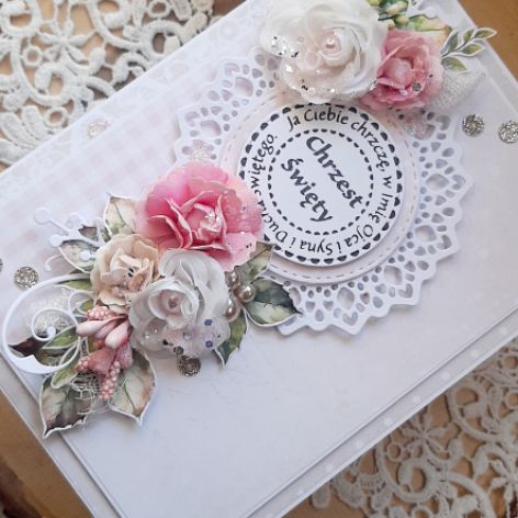 Kartka na Chrzest dla dziewczynki w pudełku