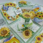 Urodzinowy exploding box ze słonecznikami - detale
