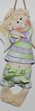 Grzesiu to ja - aniołek z masy solnej, prezent, dekoracja