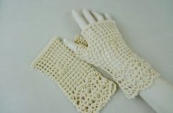Romantyczne rękawiczki ecru
