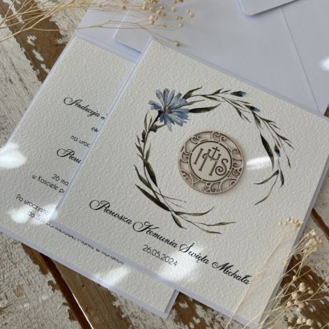 Zaproszenia komunijne z personalizacją, na komunię