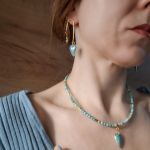 SERCA Z AMAZONITU - KOLCZYKI RÓWNOWAGI I KREATYWNOŚCI - 