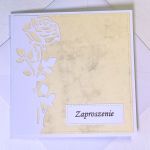 Zaproszenie z różą nr 4 - z kopertą