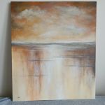 Pejzaż w brązie,złocie i pomarańczach - 