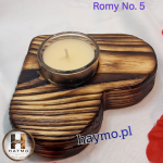 Świecznik serce opalany naturalny Romy No. 5 - 