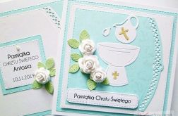 Kartka PAMIĄTKA CHRZTU z chrzcielnicą #2