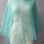 Chusta mgiełka w turkusie  - 