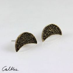 Kamień - kolczyki sztyfty księżyce 201204-10