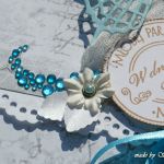 Kopertówka z okazji ślubu-  turkusowy motyl - 