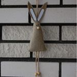 Lniane zające wiszące - 