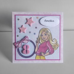 Personalizowana kartka urodzinowa Barbie 3