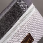 Szaro-czarny portfelik damski - 