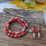 Jesienna Energia – komplet biżuterii z ręcznie robionych koralików - 4