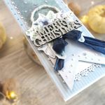 Kartka świąteczna - Merry Christmas Blue - Kartka na święta Bożego Narodzenia