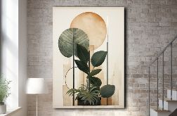 Tropikalne liście - Obraz na płótnie 70x100cm - Druk, Blejtama - Loft, Minimalizm #1