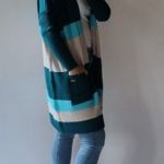 Kardigan damski w paski oversize 05 - 