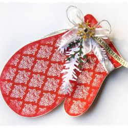 Rękawica - kartka świąteczna