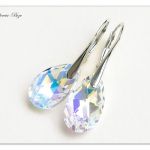Kolczyki Swarovski Pear Shaped Crystal AB - 