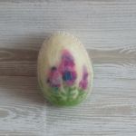 Jajeczko z lawendą z wełny - Dekoracja wielkanocna
