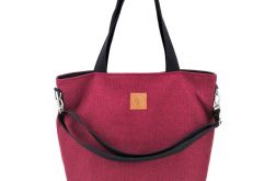 Torba shopperka Mili Duo Braid MDB2 - burgund