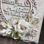 Pamiątka Chrztu świętego - w różu - Chrzest - detal II