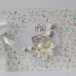 Album komunijny 15x20 Serce Lilie