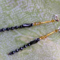 Kolczyki Minimalizm Koralikowe Nitki5